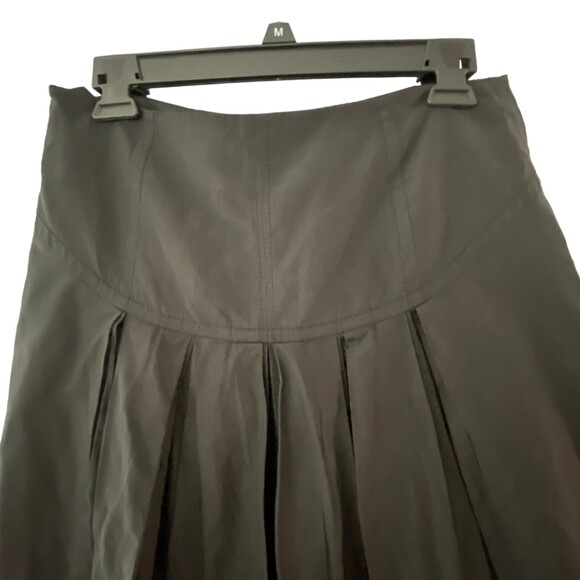 A/X Armani Exchange Pleated Flared Ruffled Lined Black Party Skirt Size 4 Mini - Picture 7 of 9